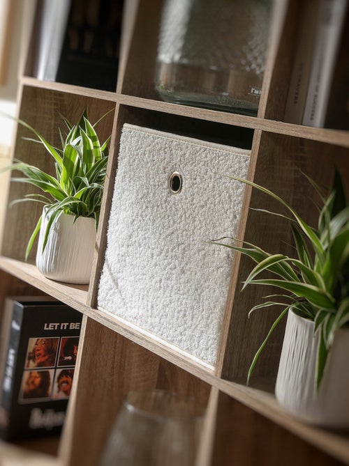 Cubo portaoggetti in maglia bouclé - Kiabi