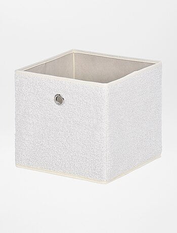 Cubo portaoggetti in maglia bouclé