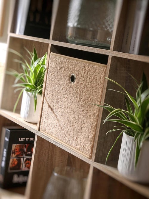 Cubo portaoggetti in maglia bouclé - Kiabi