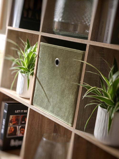 Cubo portaoggetti in velluto a coste - Kiabi