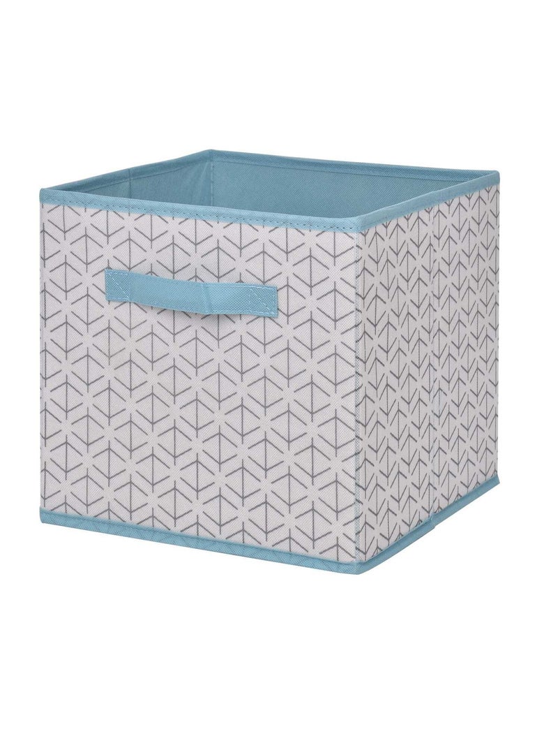Cubo portaoggetti pieghevole bianco/blu - Kiabi