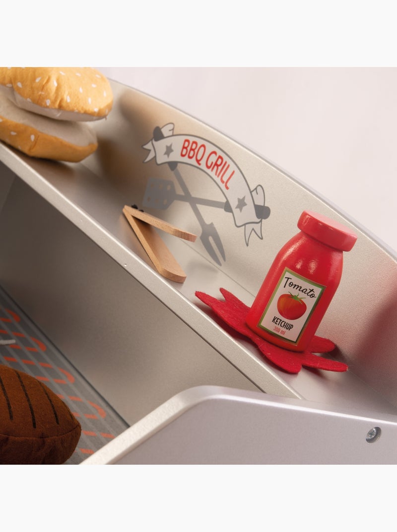 Cucina barbecue su piedistallo per bambini con 14 accessori – "Roba BBQ Grill" Grigio - Kiabi