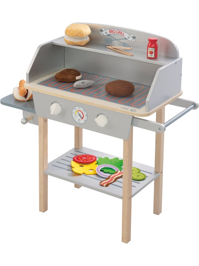 Cucina barbecue su piedistallo per bambini con 14 accessori – "Roba BBQ Grill" Grigio - Kiabi