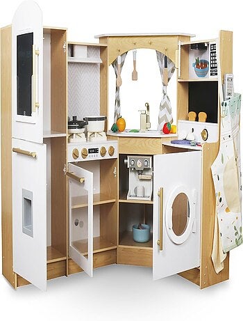 Cucina bimbi interattiva legno con LED e caffè Mamabrum