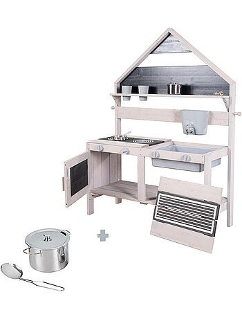 Cucina da esterno a forma di casetta per bambini con accessori – "Roba