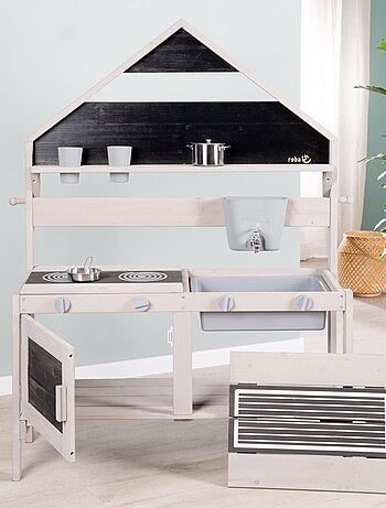 Cucina da esterno a forma di casetta per bambini con accessori – "Roba