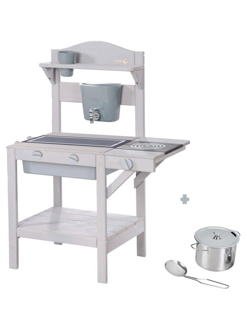 Cucina da esterno in legno massello per bambini con accessori – "Roba Outdoor+" - Kiabi