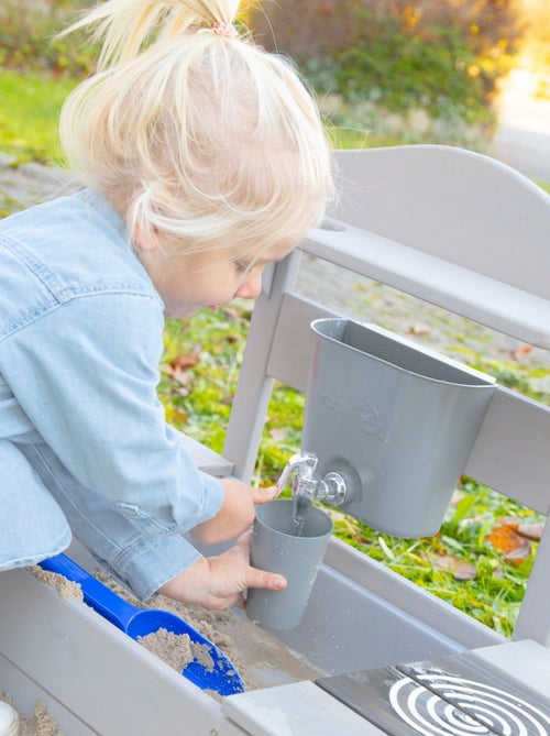 Cucina da esterno in legno massello per bambini con accessori – "Roba Outdoor+" - Kiabi
