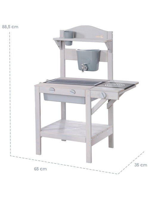 Cucina da esterno in legno massello per bambini con accessori – "Roba Outdoor+" - Kiabi