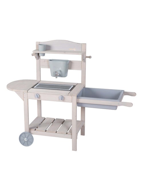 Cucina da esterno in legno massello per bambini con barbecue e ruote – "Roba BBQ" - Kiabi