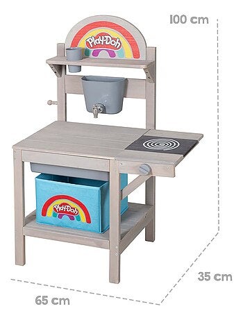 Cucina da esterno per bambini con kit pasta modellabile e accessori "Roba x Play‑Doh