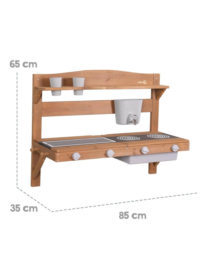 Cucina da esterno per bambini – cucina pensile in legno massello – "Roba" N/D - Kiabi
