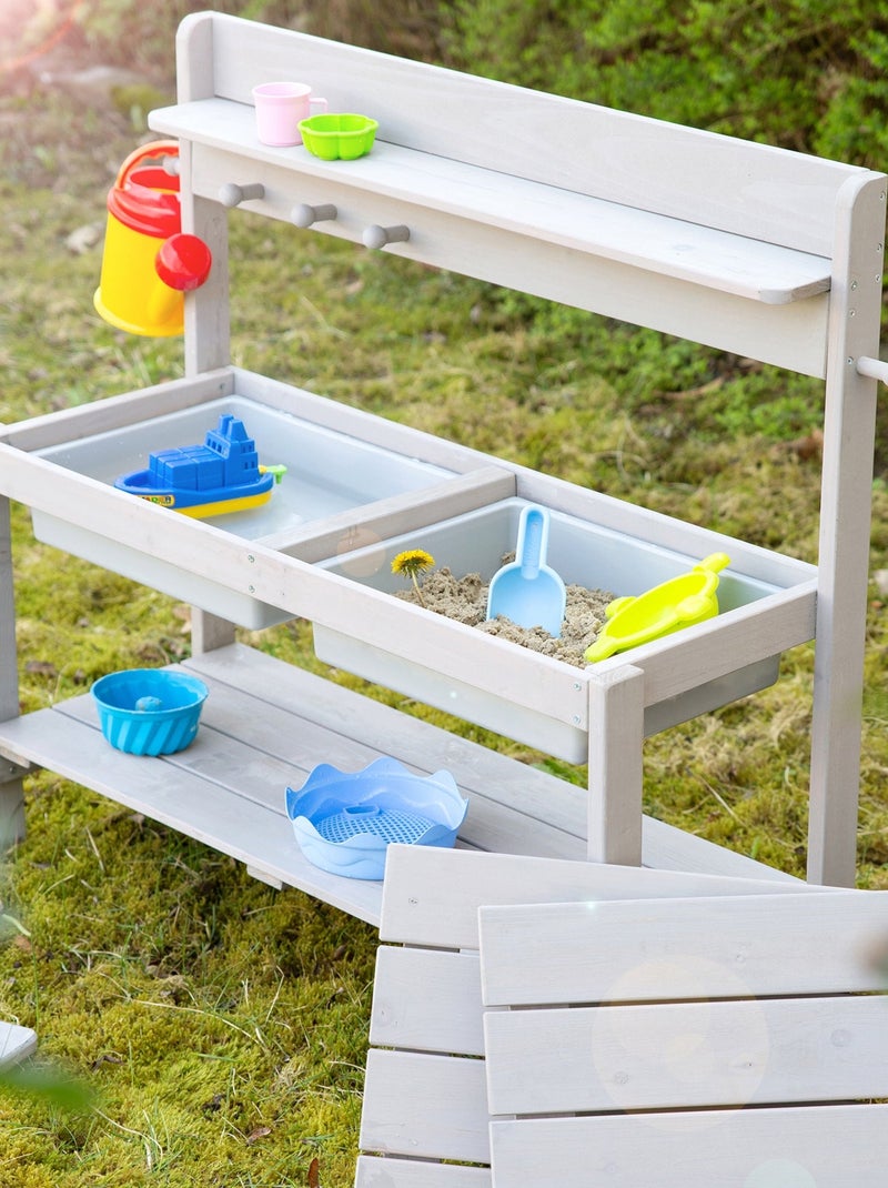 Cucina da esterno per bambini in legno massello resistente alle intemperie – "Roba Fun Outdoor+" Grigio - Kiabi