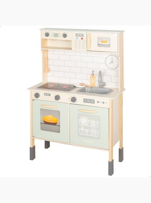 Cucina elettrica in legno con luce, suono e accessori 30x68x102 cm WOOMAX - Kiabi