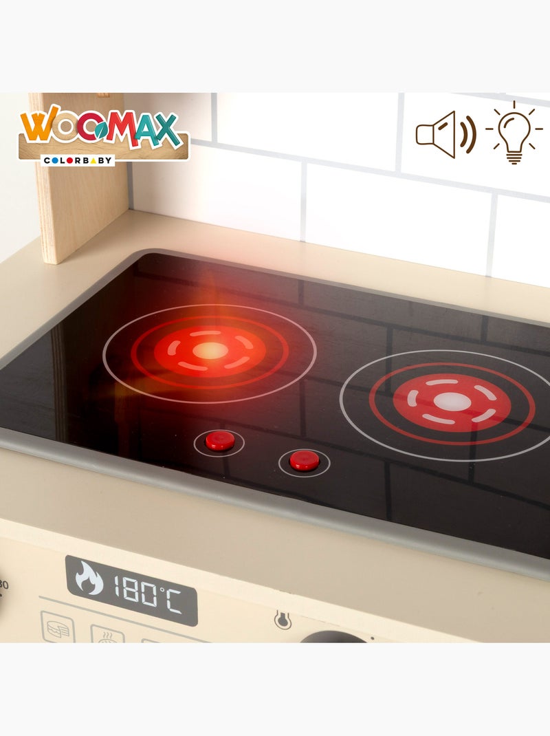 Cucina elettrica in legno con luce, suono e accessori 30x68x102 cm WOOMAX N/D - Kiabi