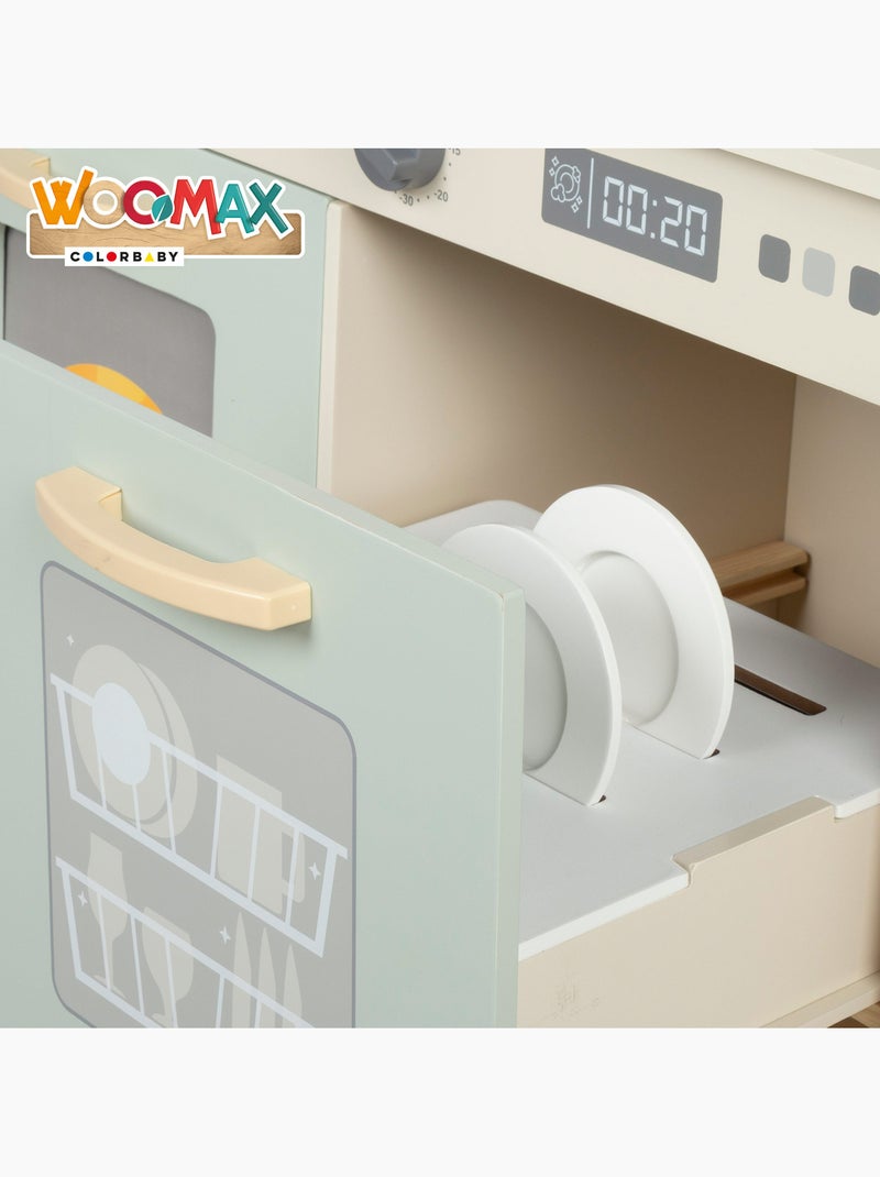 Cucina elettrica in legno con luce, suono e accessori 30x68x102 cm WOOMAX N/D - Kiabi