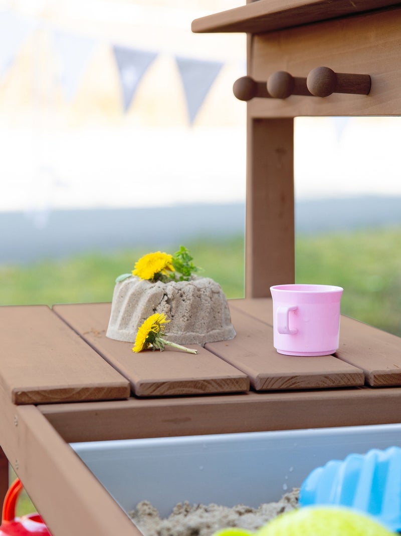 Cucina estiva per bambini in legno massello resistente alle intemperie – "Roba Fun Outdoor+" Marrone - Kiabi