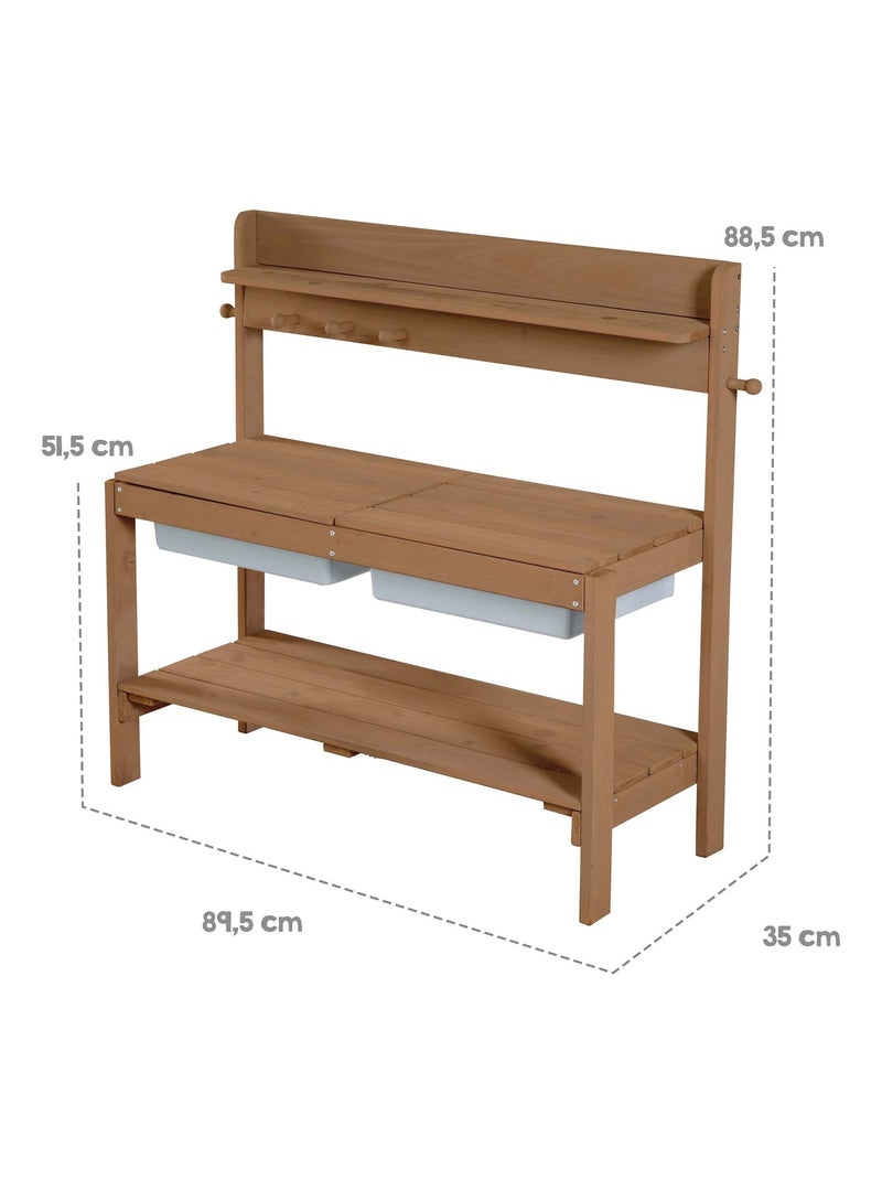 Cucina estiva per bambini in legno massello resistente alle intemperie – "Roba Fun Outdoor+" Marrone - Kiabi