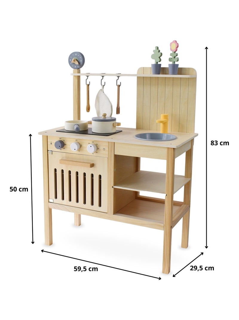 Cucina giocattolo in legno accessori gioco ruolo Mamabrum N/D - Kiabi
