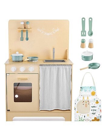 Cucina giocattolo in legno con LED e accessori Mamabrum