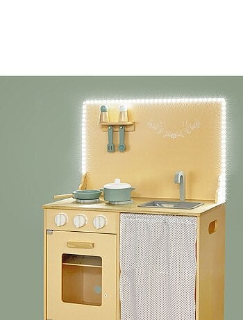 Cucina giocattolo in legno con LED e accessori Mamabrum