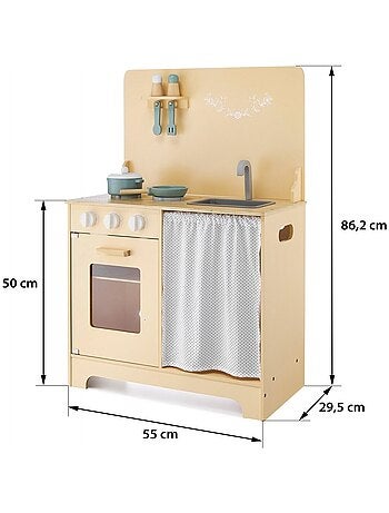 Cucina giocattolo in legno con LED e accessori Mamabrum