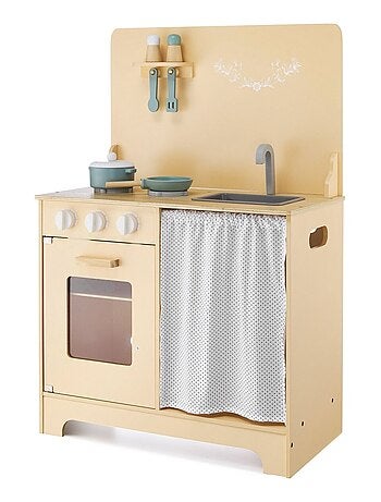 Cucina giocattolo in legno con LED e accessori Mamabrum