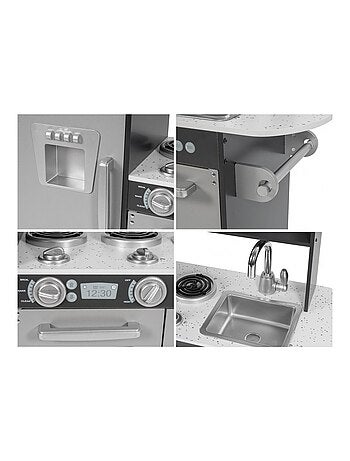 Cucina giocattolo legno con LED e grembiule 93x83 Mamabrum