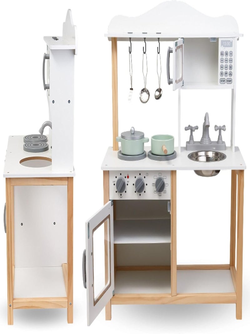 Cucina giocattolo legno con microonde e lavello Mamabrum N/D - Kiabi