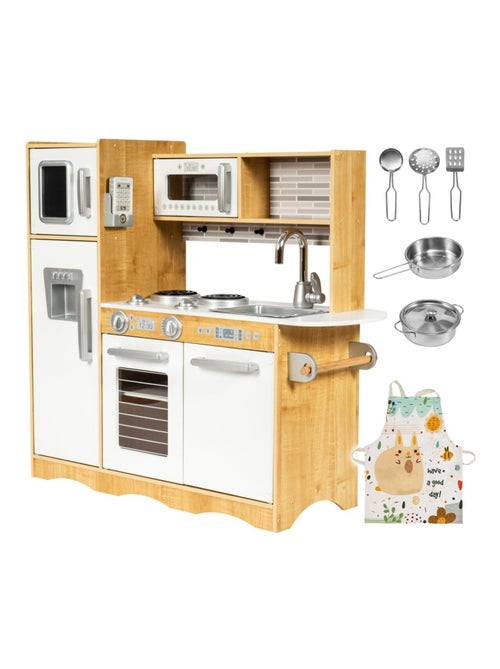 Cucina giocattolo XXL legno con LED e frigo Mamabrum - Kiabi