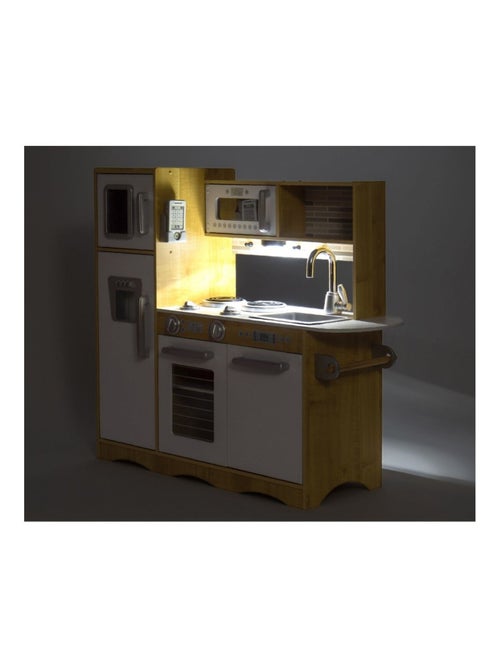 Cucina giocattolo XXL legno con LED e frigo Mamabrum - Kiabi