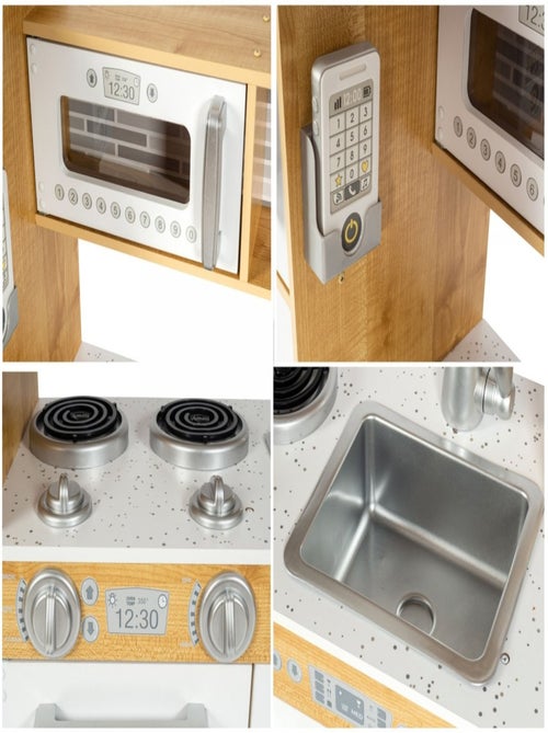 Cucina giocattolo XXL legno con LED e frigo Mamabrum - Kiabi