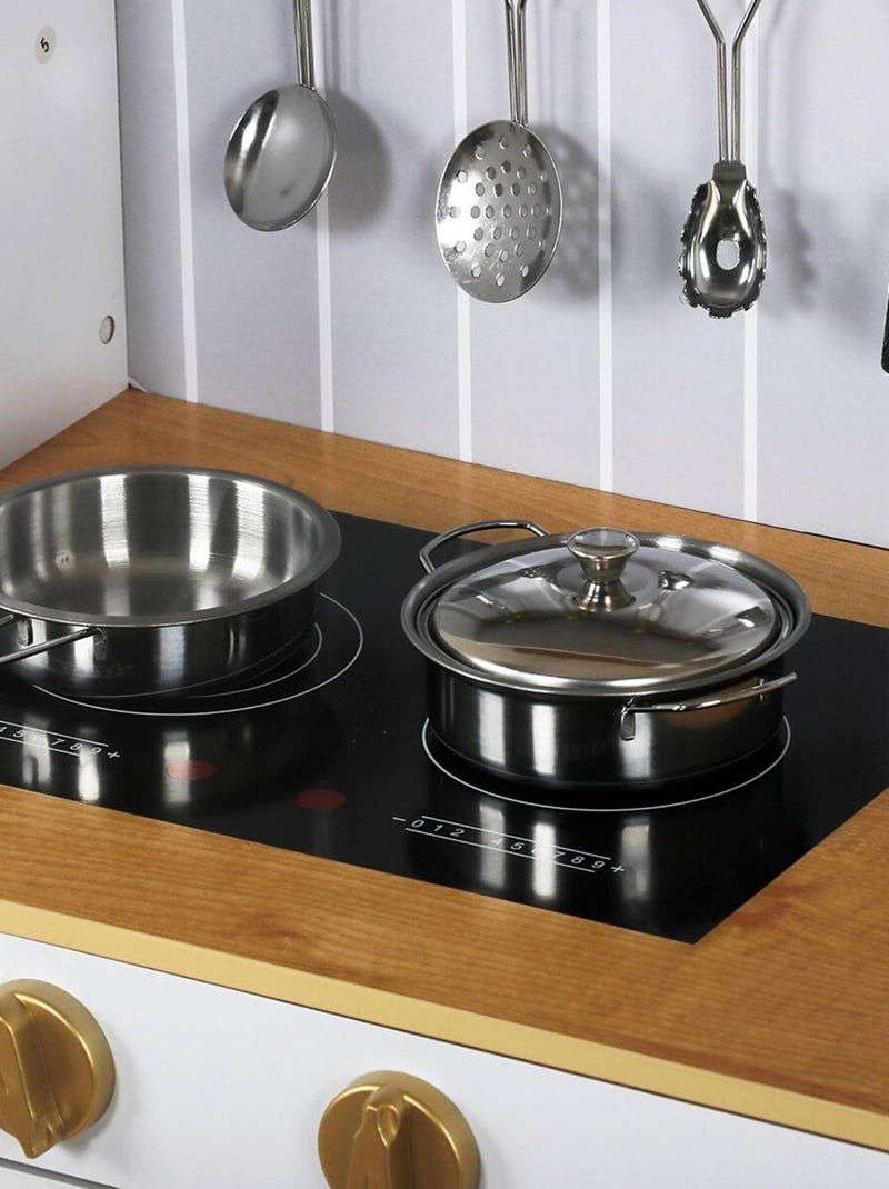 Cucina in legno bianca per bambini con accessori e grembiule – gioco educativo N/D - Kiabi