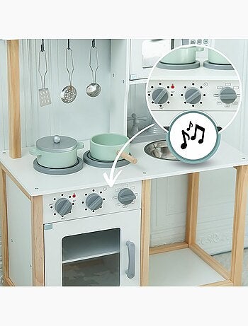 Cucina in legno per bambini con accessori – gioco educativo Montessori +3 anni