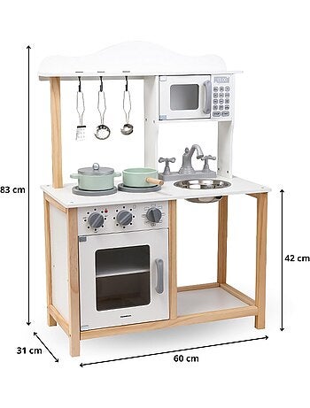 Cucina in legno per bambini con accessori – gioco educativo Montessori +3 anni