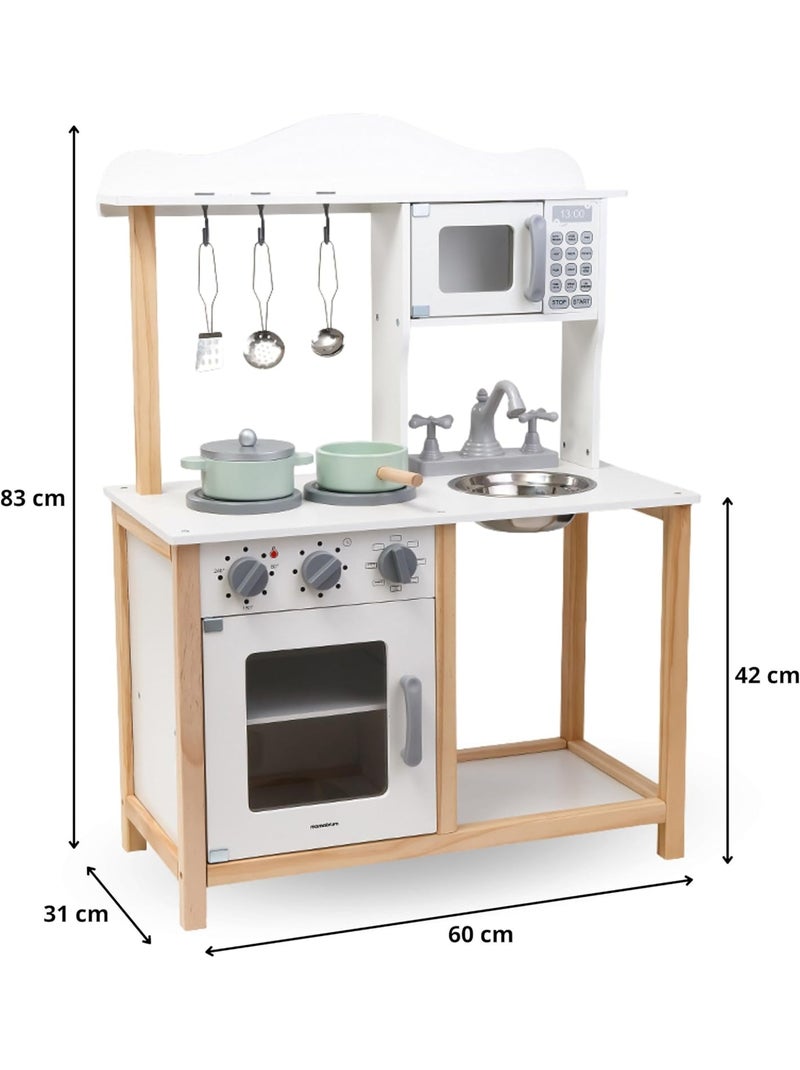 Cucina in legno per bambini con accessori – gioco educativo Montessori +3 anni N/D - Kiabi