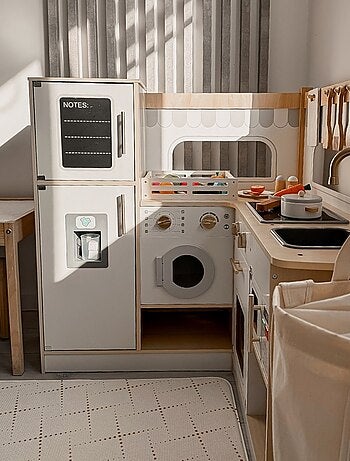 Cucina interattiva legno frigo e microonde Mamabrum