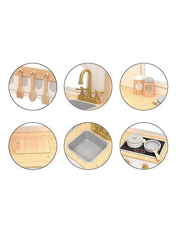 Cucina interattiva legno frigo e microonde Mamabrum