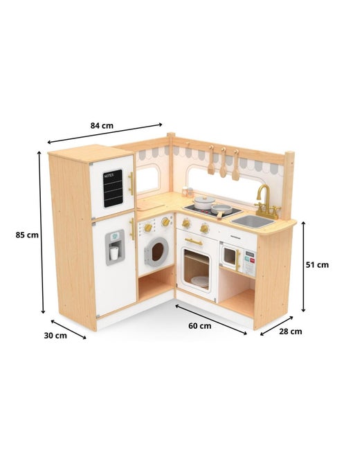 Cucina interattiva legno frigo e microonde Mamabrum - Kiabi