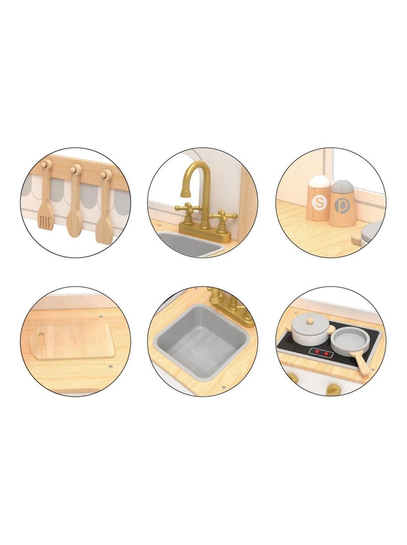 Cucina interattiva legno frigo e microonde Mamabrum N/D - Kiabi