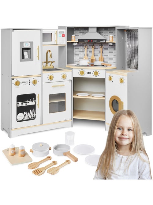 Cucina interattiva legno LED lavatrice lavastoviglie Mamabrum - Kiabi