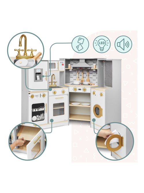 Cucina interattiva legno LED lavatrice lavastoviglie Mamabrum - Kiabi