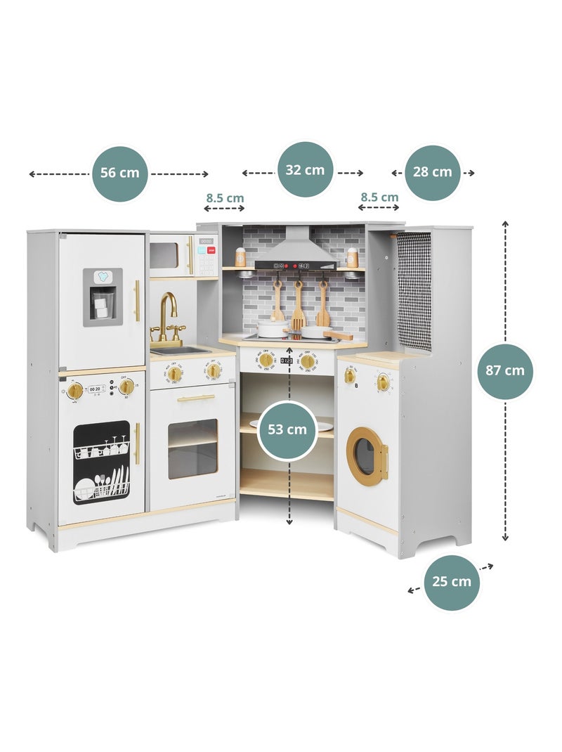 Cucina interattiva legno LED lavatrice lavastoviglie Mamabrum N/D - Kiabi