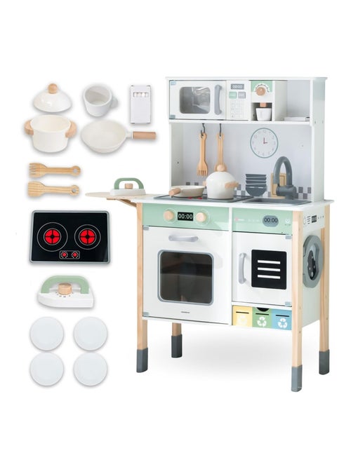 Cucina Montessori in legno interattiva per bambini 3+ con accessori e funzioni sonore - Kiabi