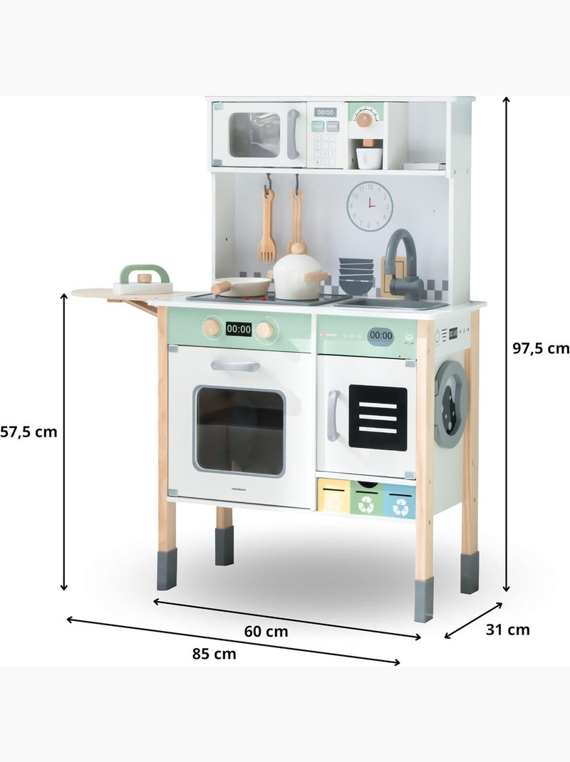 Cucina Montessori in legno interattiva per bambini 3+ con accessori e funzioni sonore N/D - Kiabi