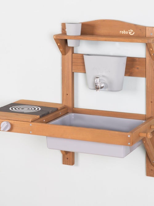 Cucina pensile per bambini – mini‑cucina da esterno in legno massello con accessori – "Roba" - Kiabi