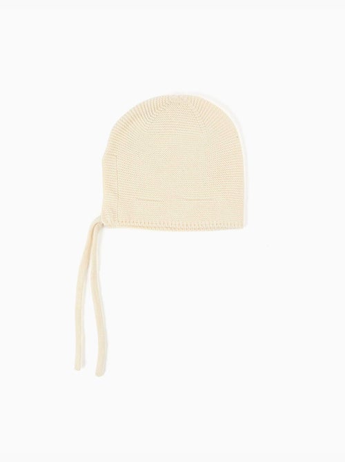 Cuffia in maglia di cotone con lacci - Kiabi