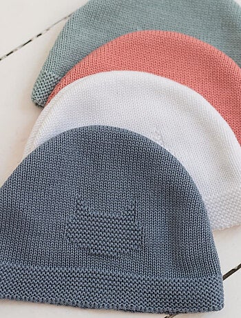 Cuffia neonato «petits chats» 100% cotone