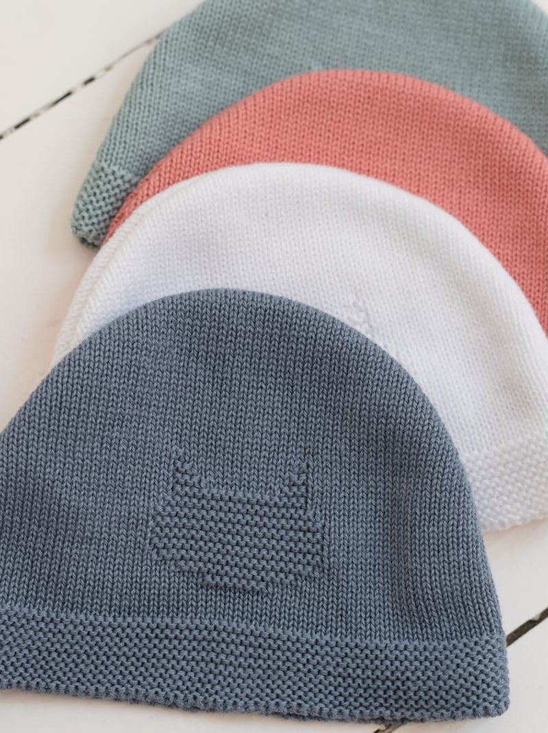 Cuffia neonato «petits chats» 100% cotone Rosa - Kiabi