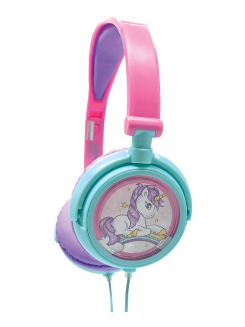 Cuffia stereo Unicorn pieghevole con cavo e limitazione sicura del volume - Kiabi